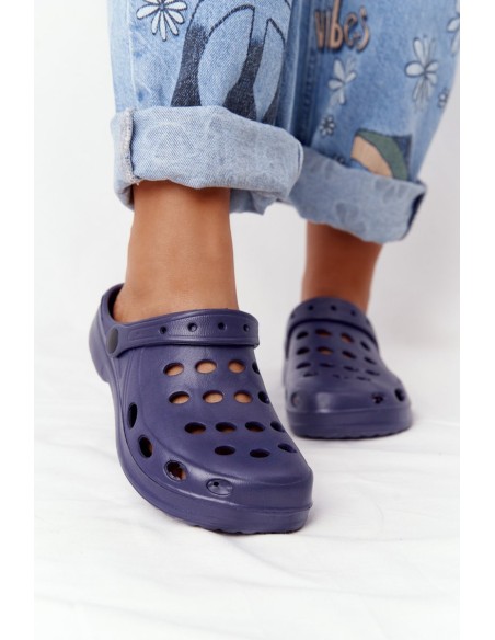 Women's Flip-Flops Navy Blue Foam EVA Dots