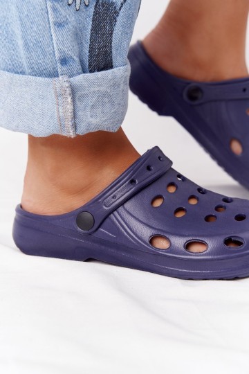 Women's Flip-Flops Navy Blue Foam EVA Dots 2