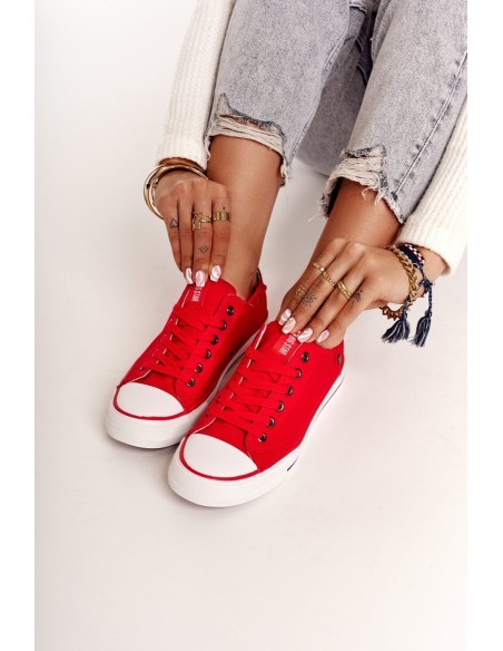 Women's Classic Low Sneakers Big Star DD274339 Red