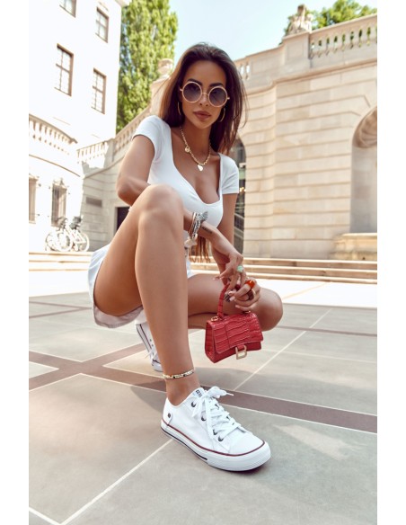 Women's Classic Low Sneakers Big Star DD274336 White