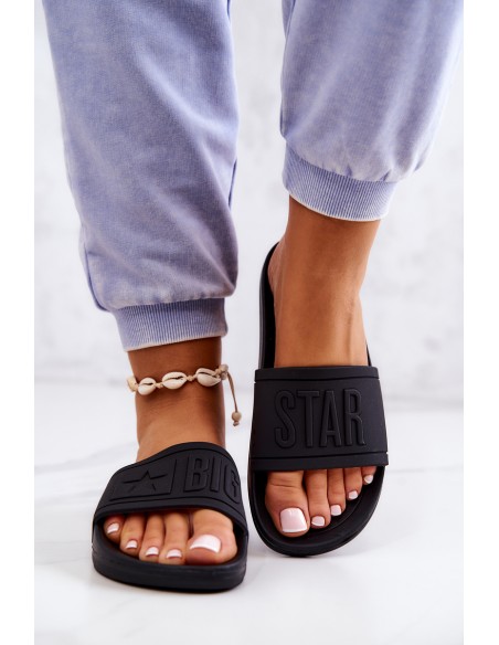 Big Star Women's Flip Flops Black DD274A271