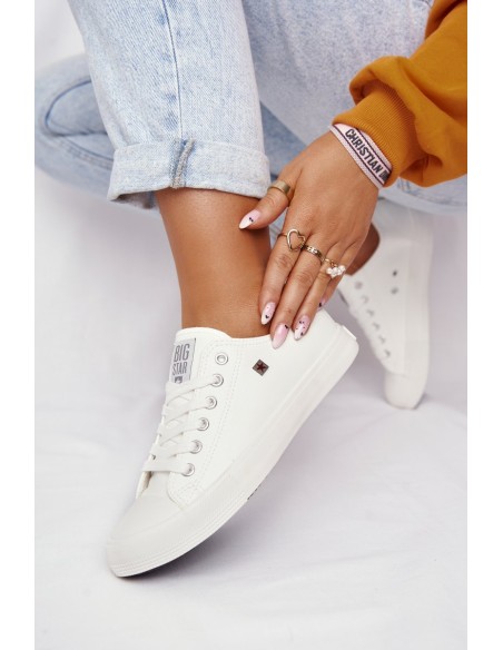 Women's Leather Sneakers Big Star White V274869