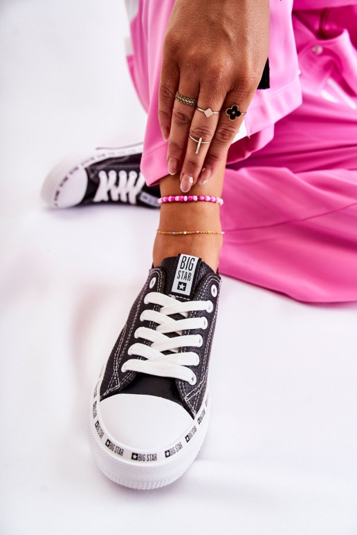 Juodi Converse tipo sportbačiai