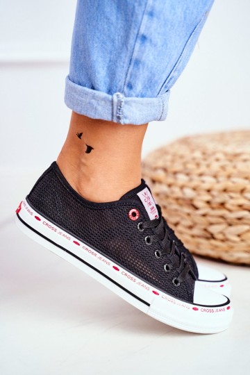 Cross Jeans Women's Sneakers Black Mesh FF2R4015C 2