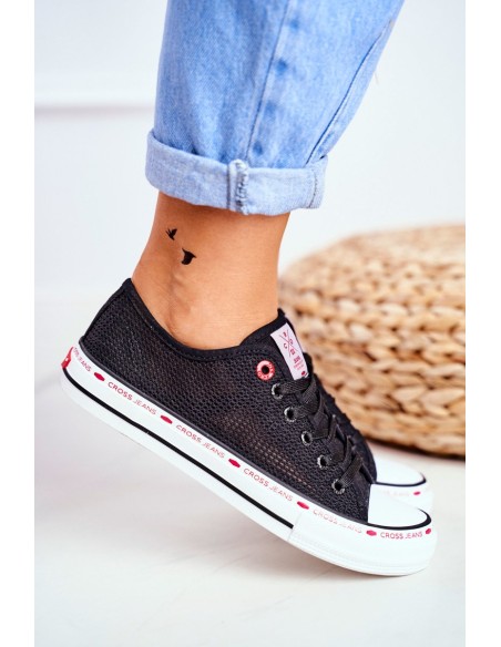 Cross Jeans Women's Sneakers Black Mesh FF2R4015C