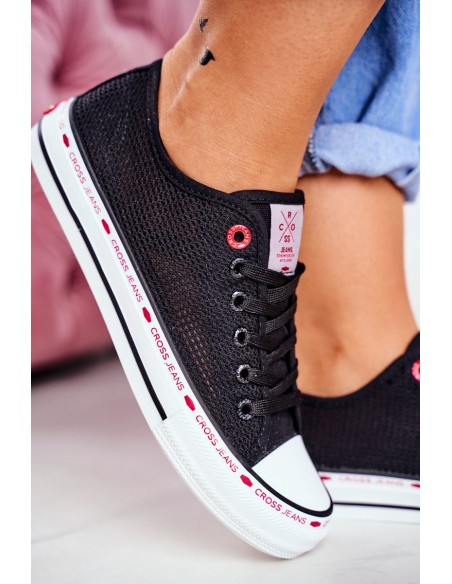 Cross Jeans Women's Sneakers Black Mesh FF2R4015C
