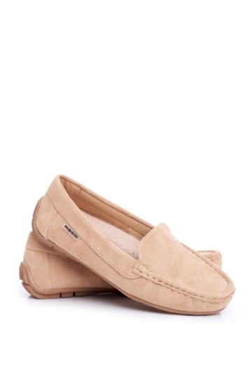 Women's Beige Suede Morreno Moccasins 2