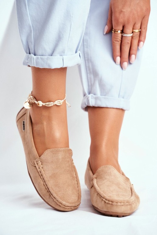 Women's Beige Suede Morreno Moccasins