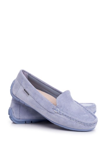 Women's Moccasins Blue Suede Morreno 2
