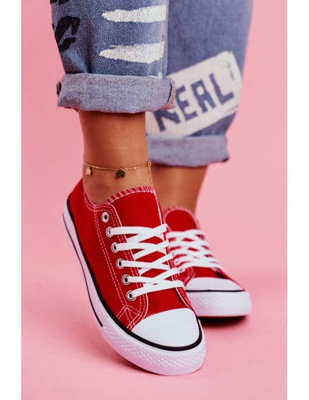 Classic Women's Sneakers Red Omerta