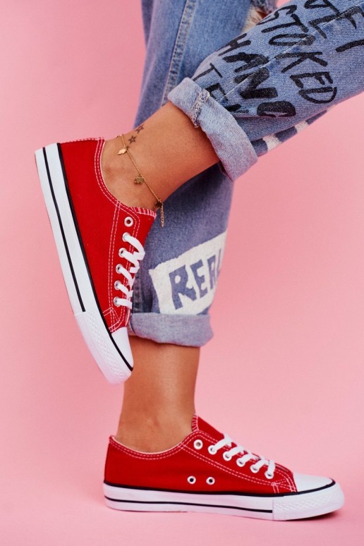 Classic Women's Sneakers Red Omerta