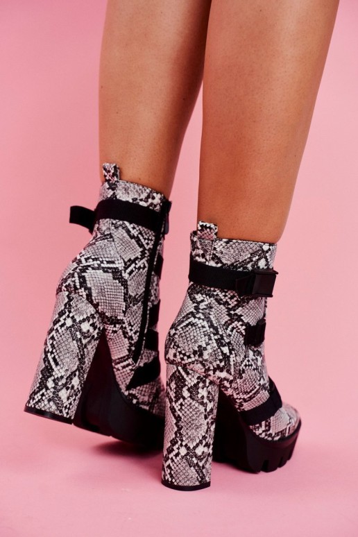 Women's Boots On High Heel Snake Skin Gladios