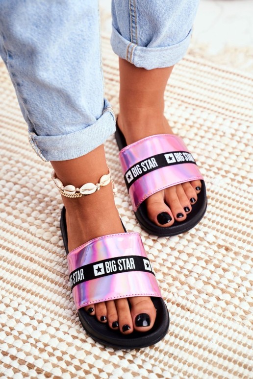 Women's Slides Big Star Pink Holo GG274A008