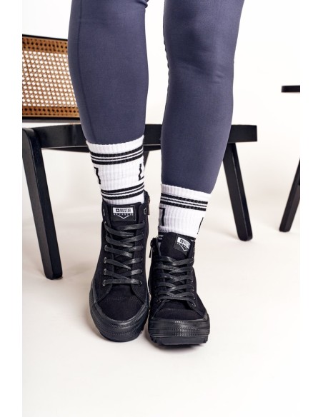 Women's High Sneakers On A Chunky Sole BIG STAR FF274244 Black