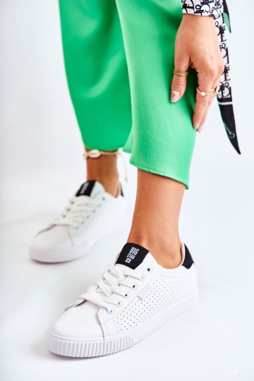 Women's Leather Sneakers BIG STAR HH274071 White-Black