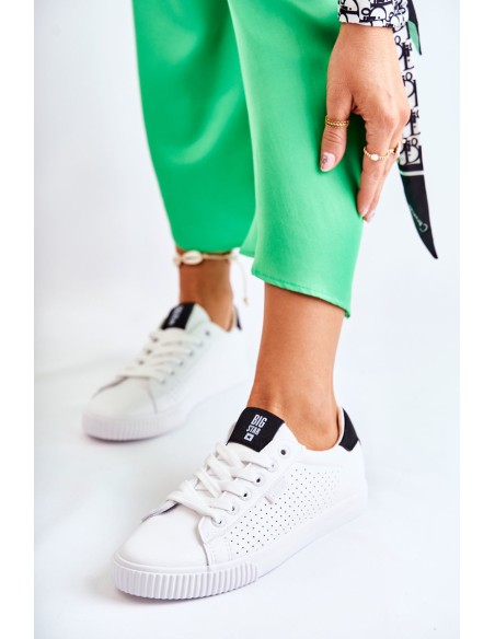 Women's Leather Sneakers BIG STAR HH274071 White-Black
