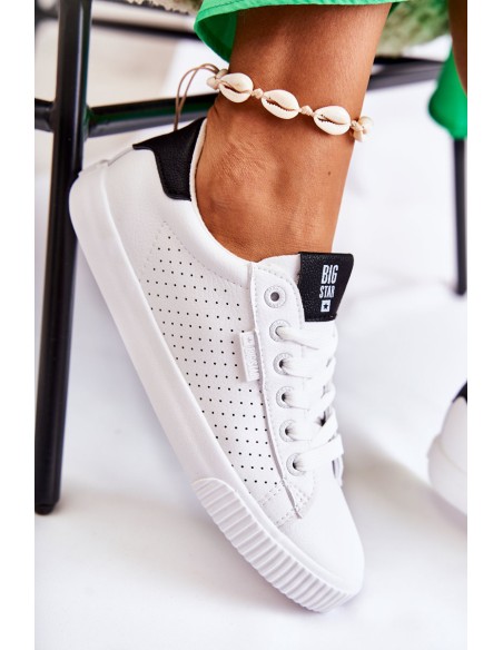 Women's Leather Sneakers BIG STAR HH274071 White-Black