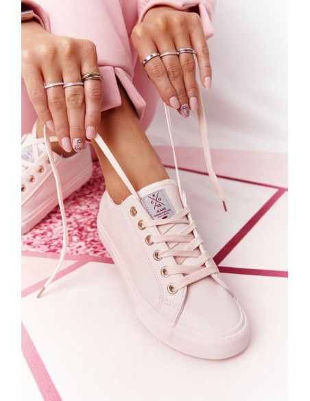 Women's Leather Sneakers CROSS JEANS HH2R4004C Pink