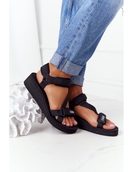 Foam Wedge Sandals Big Star FF274A349 Black