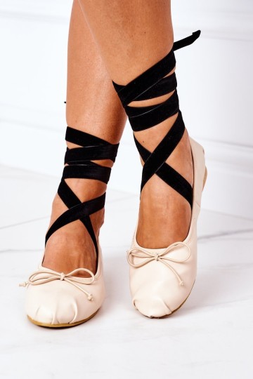 Lace-up Ballerinas Lu Boo Nude 2