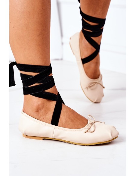 Lace-up Ballerinas Lu Boo Nude