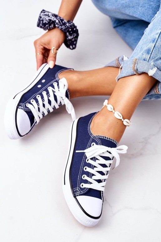 Women's Classic Sneakers Dark Blue Omerta