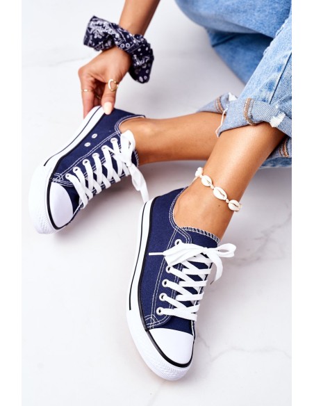 Women's Classic Sneakers Dark Blue Omerta