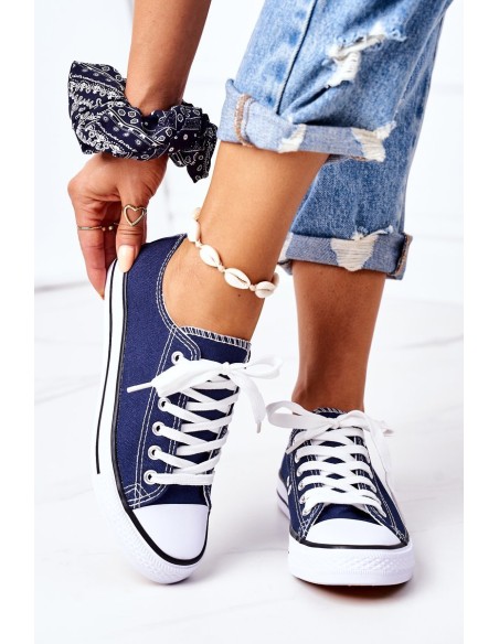 Women's Classic Sneakers Dark Blue Omerta