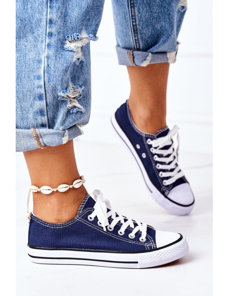 Women's Classic Sneakers Dark Blue Omerta