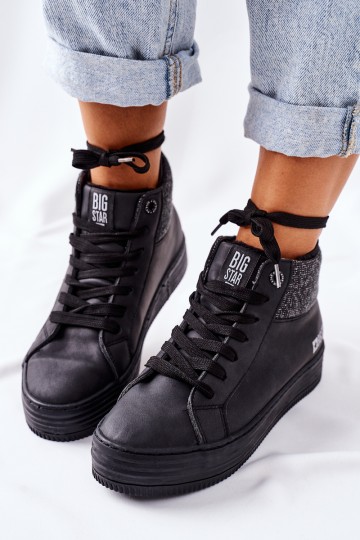 Pašiltinti sportbačiai Big Star II274147 juodi
