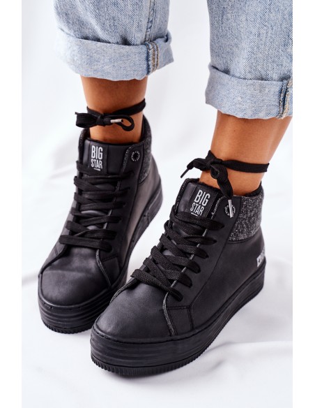 Pašiltinti sportbačiai Big Star II274147 juodi