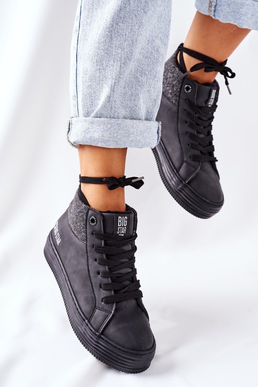 Pašiltinti sportbačiai Big Star II274147 juodi