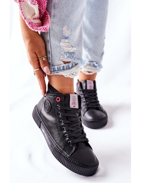 Women's Sneakers Cross Jeans High Black II2R4021