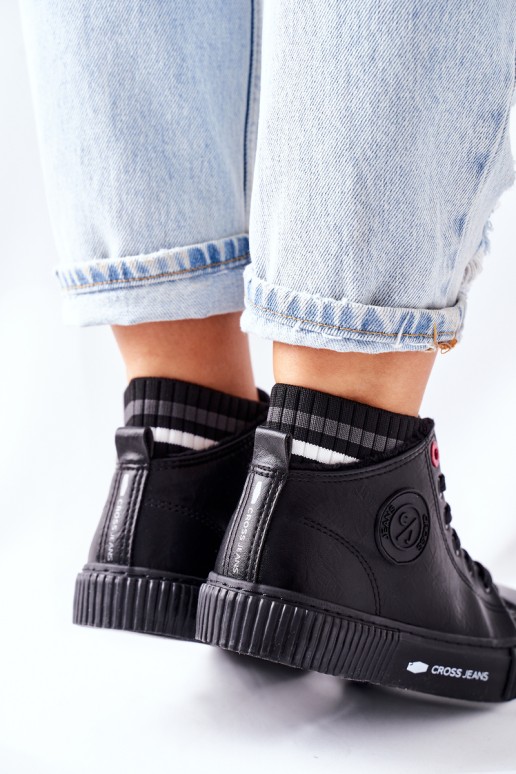 Women's Sneakers Cross Jeans High Black II2R4021