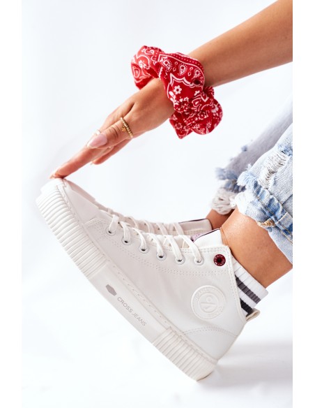 Women's Sneakers Cross Jeans High White II2R4022