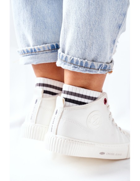 Women's Sneakers Cross Jeans High White II2R4022