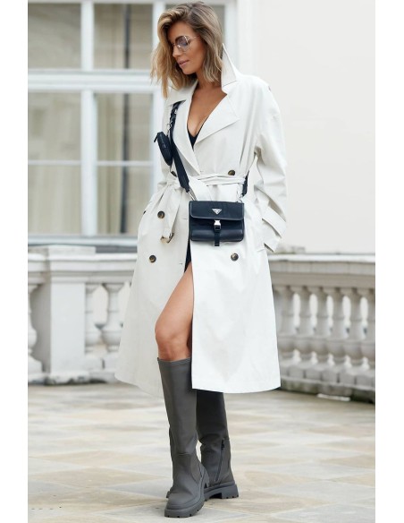 Moteriški ilgi haki spalvos batai