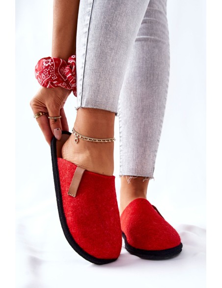 Women's Slippers Big Star KK267006 Red-Brown