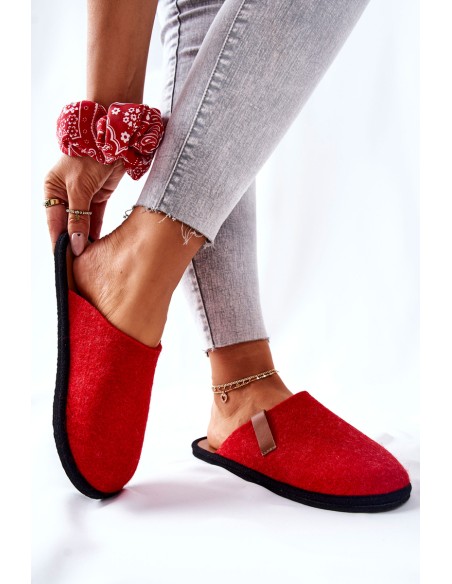 Women's Slippers Big Star KK267006 Red-Brown