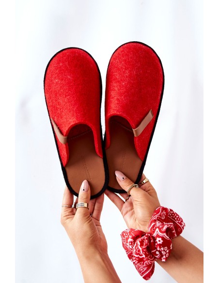 Women's Slippers Big Star KK267006 Red-Brown