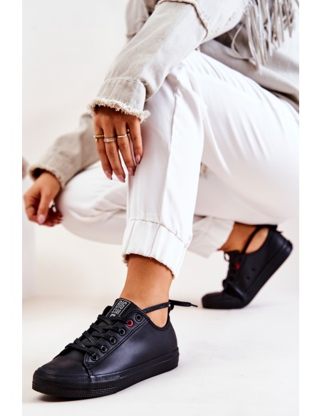 Low Leather Trainers Big Star JJ274006 Black