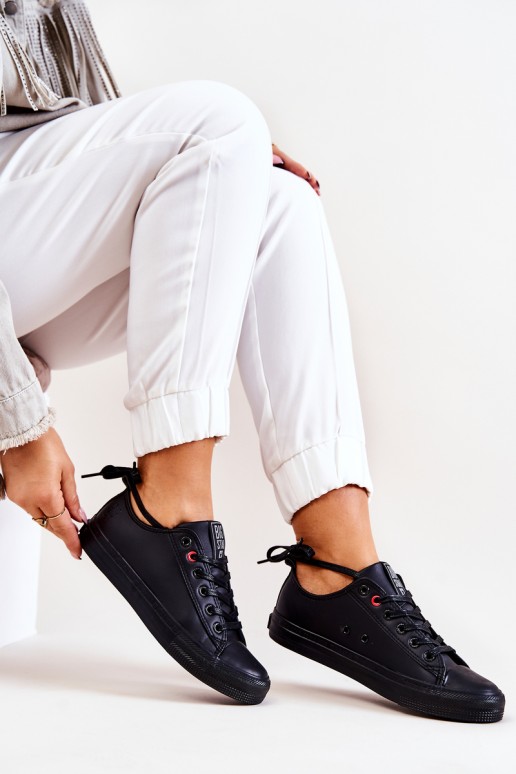 Low Leather Trainers Big Star JJ274006 Black