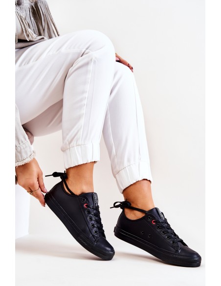 Low Leather Trainers Big Star JJ274006 Black