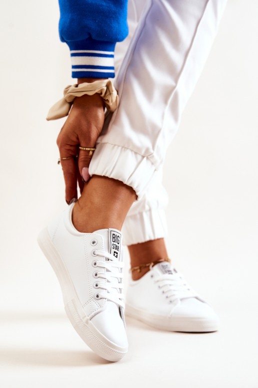 Leather Tennis Shoes Big Star JJ274311 White