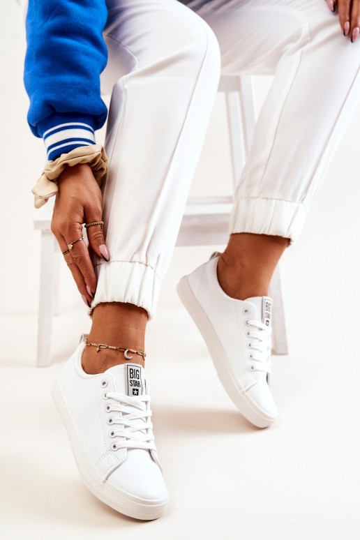 Leather Tennis Shoes Big Star JJ274311 White