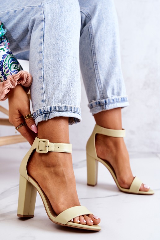 Heel Sandals Pastel Green Georgina