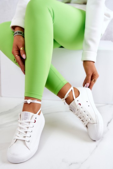 Žemi odiniai sportbačiai Big Star JJ274007 balti 2