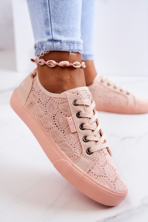 Openwork Sneakers BIG STAR JJ274059 Light pink