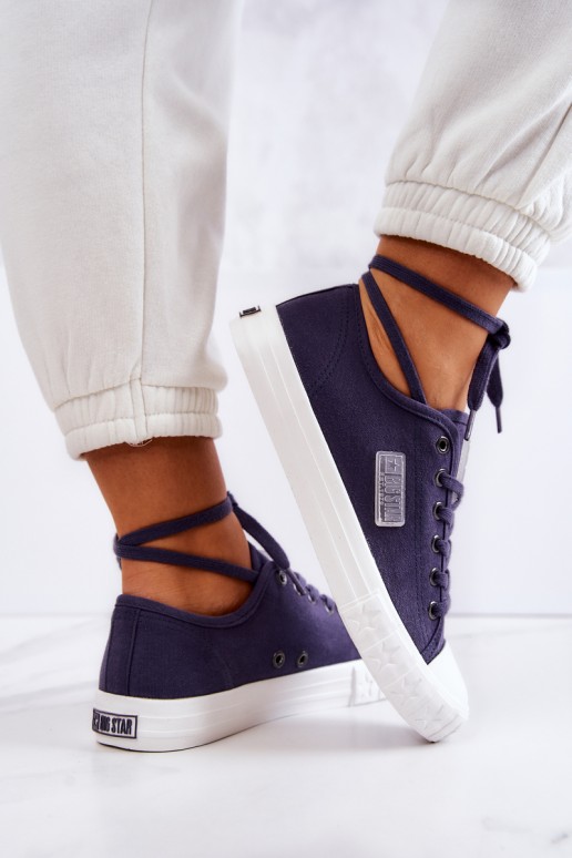 Klasikiniai moteriški sportbačiai BIG STAR JJ274494 tamsiai mėlyni