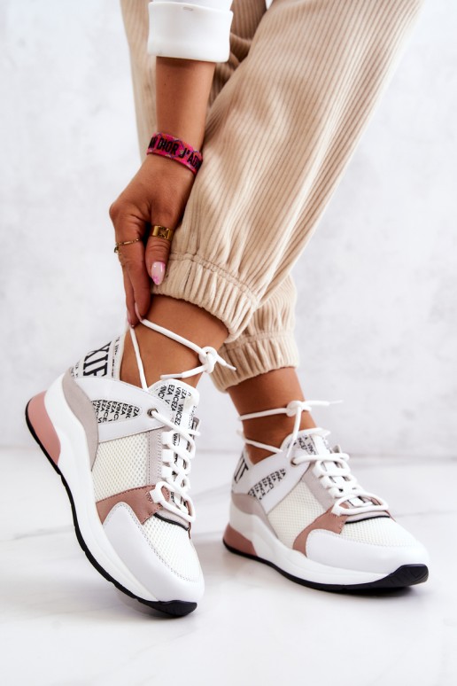 Sport Shoes Sneakers On Wedge White Lorey